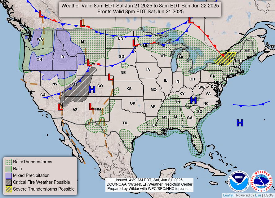 National Forecast Charts- are you ready for the next power outage? 